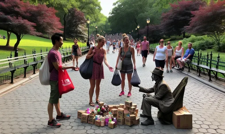 Street Performer Calls Out Dad for Letting Mom Carry All the Bags - Teaches Him a Lesson