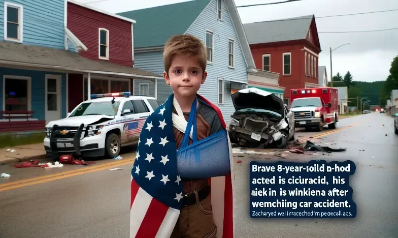 Brave 8-Year-Old Zachary Overcomes Pain to Rescue His Father after Car Crash