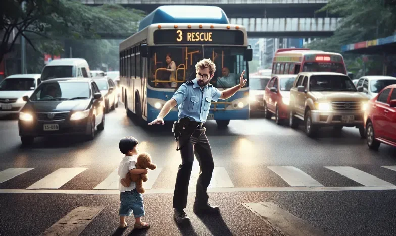 Brave Bus Driver Michael Rescues Lost Toddler from Busy Intersection