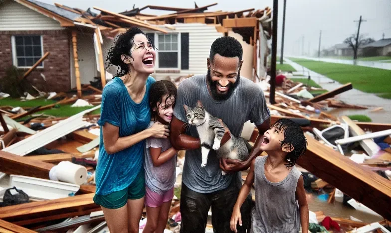 Texas Family Reunites with Lost Cat 60 Days after Devastating Storm